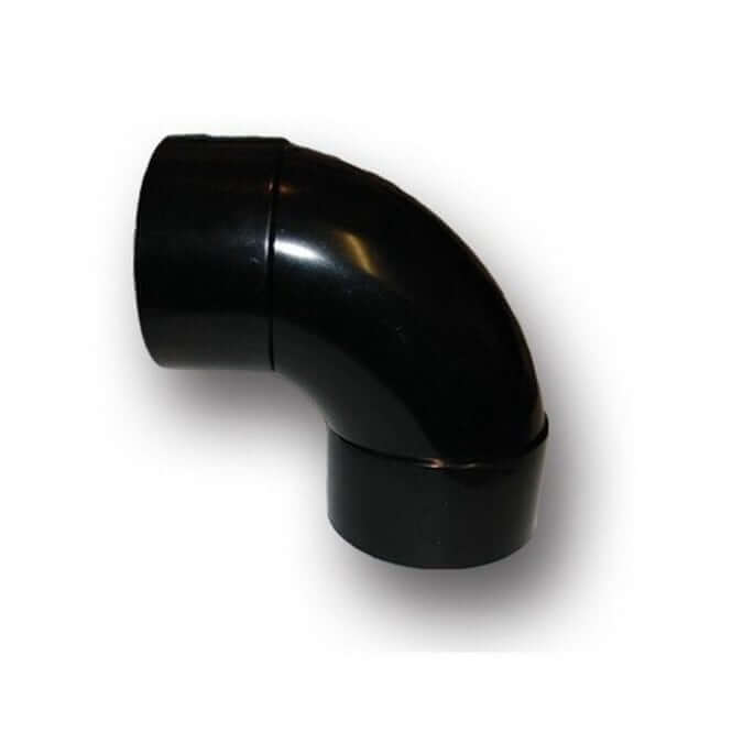 Black Waste 90° Bend – PVC pipe fitting for waste systems Durable 90-degree black waste bend for plumbing installations