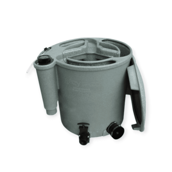 Granite Green Evo EazyPod pond filtration system with stainless-steel grill