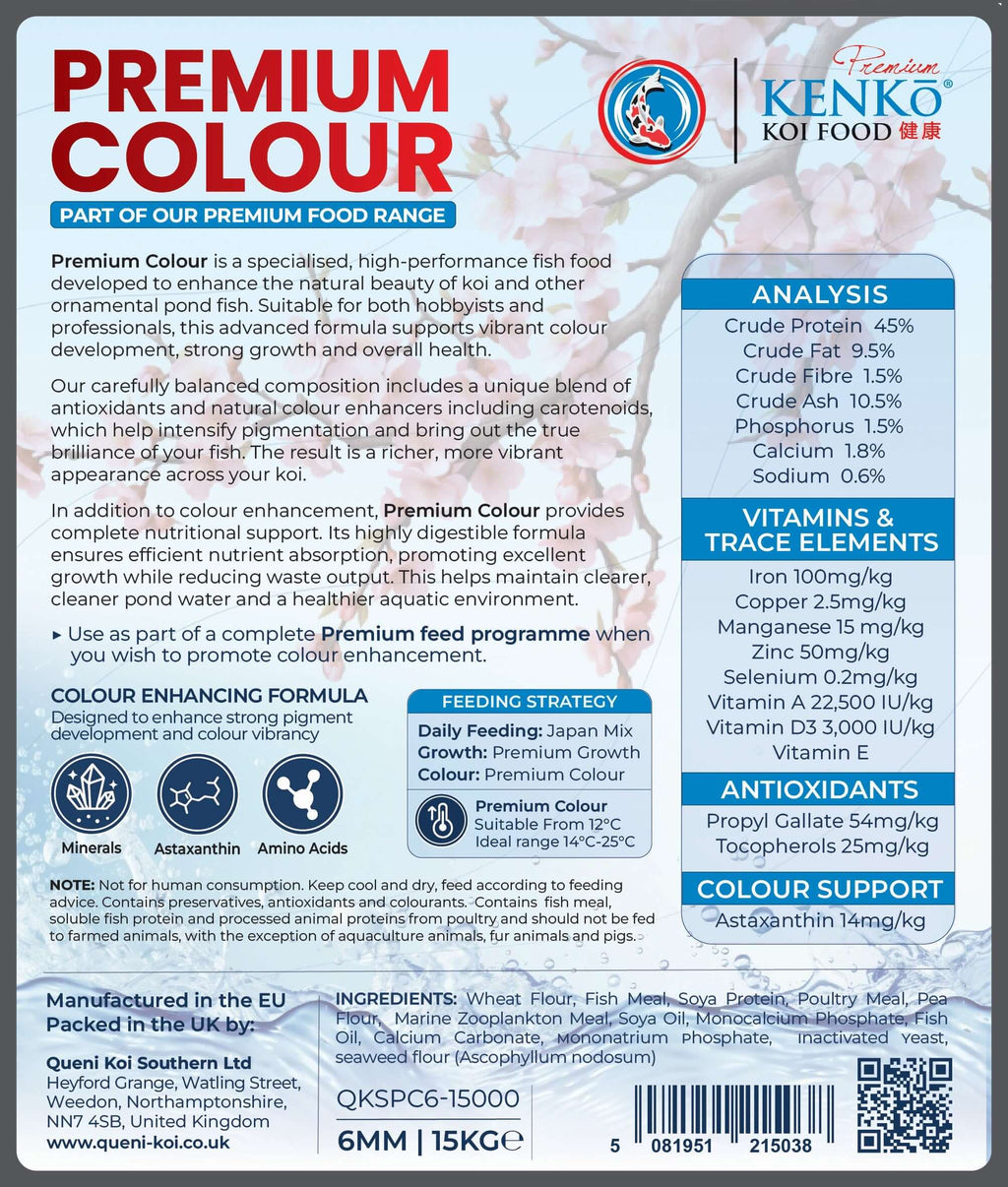 Kenko Premium Colour, High Quality Koi Food For Colour Enhancement