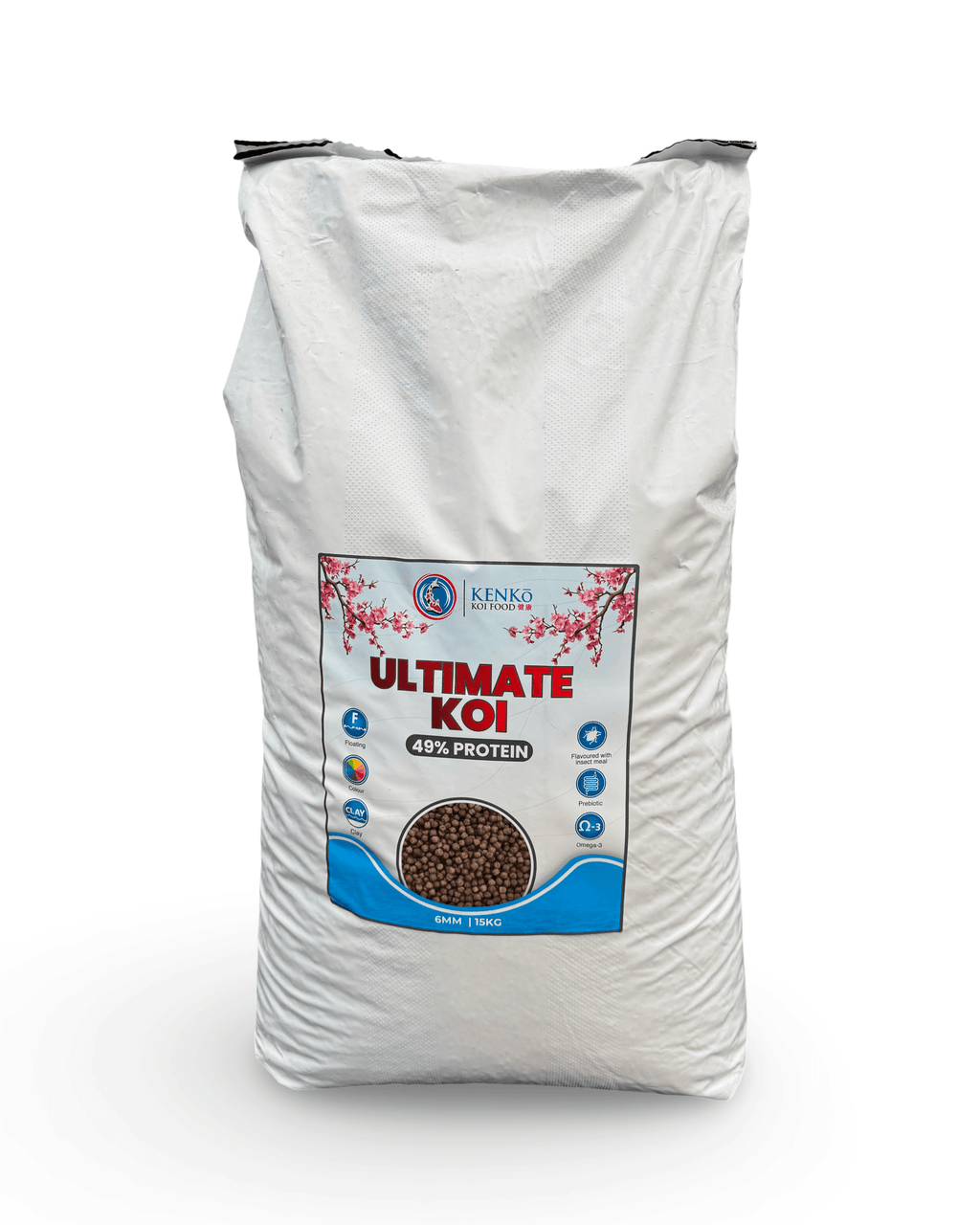 Kenko Ultimate Koi Premium Food 1kg bag showcasing high-protein koi food for pond fish.