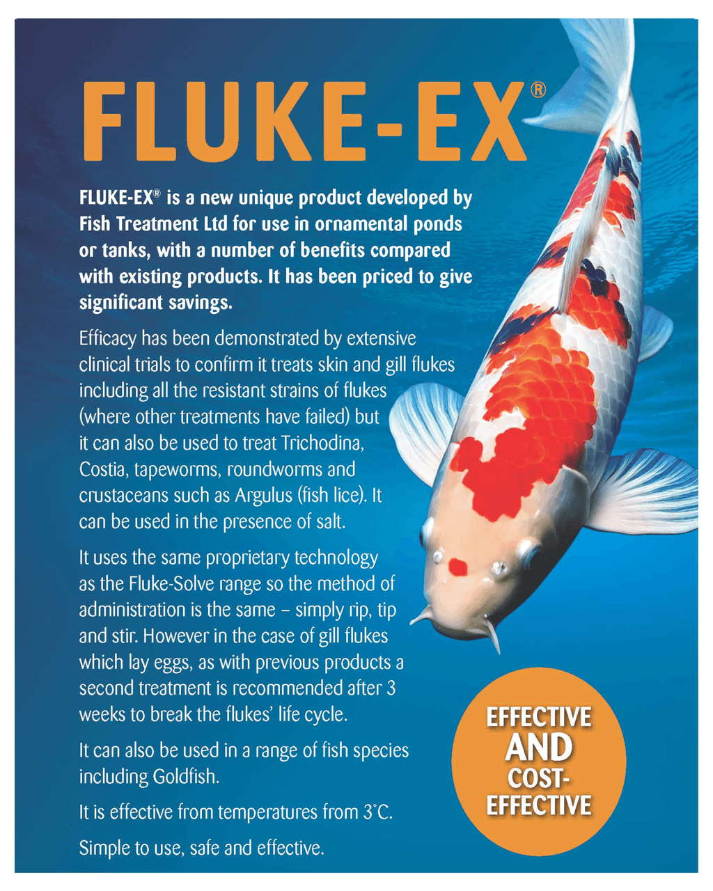 Fluke-Ex Koi Fluke Treatment for Ponds
