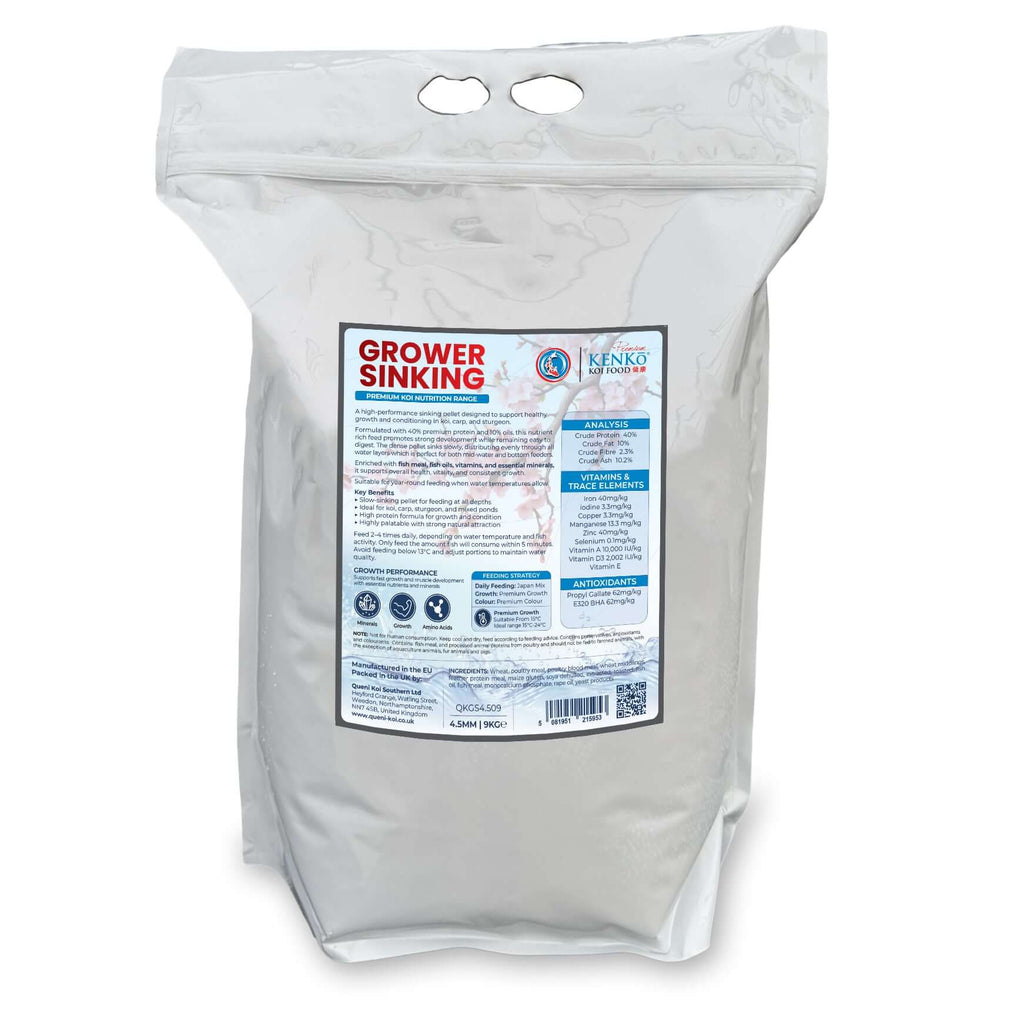 Kenko Grower Sinking Premium Koi Food 2kg, 5.5kg, 9kg