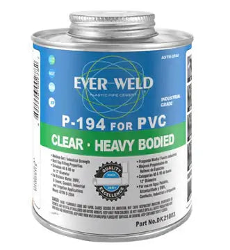 Everweld Solvent Weld Glue 240ml bottle with sponge applicator cap