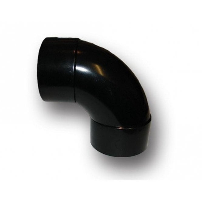 Black Waste 90° Bend – PVC pipe fitting for waste systems Durable 90-degree black waste bend for plumbing installations