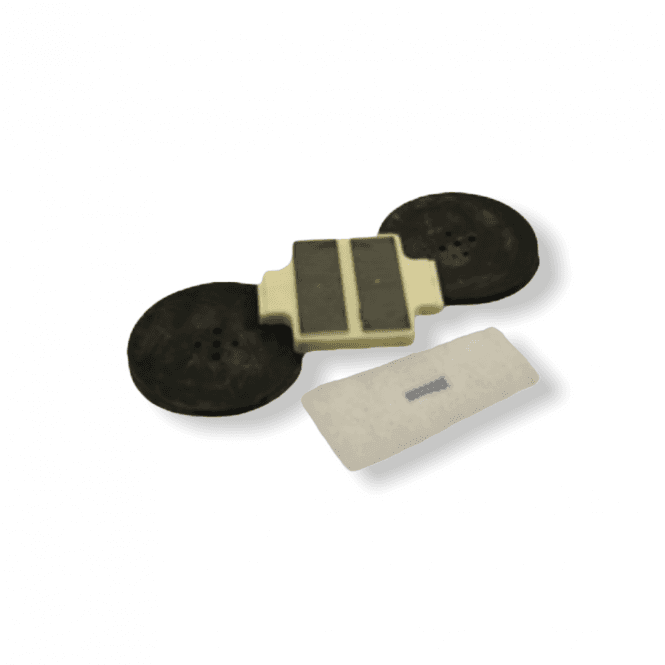 Charles Austen Air Pump ET Series replacement parts with two black diaphragm valves and a white filter.