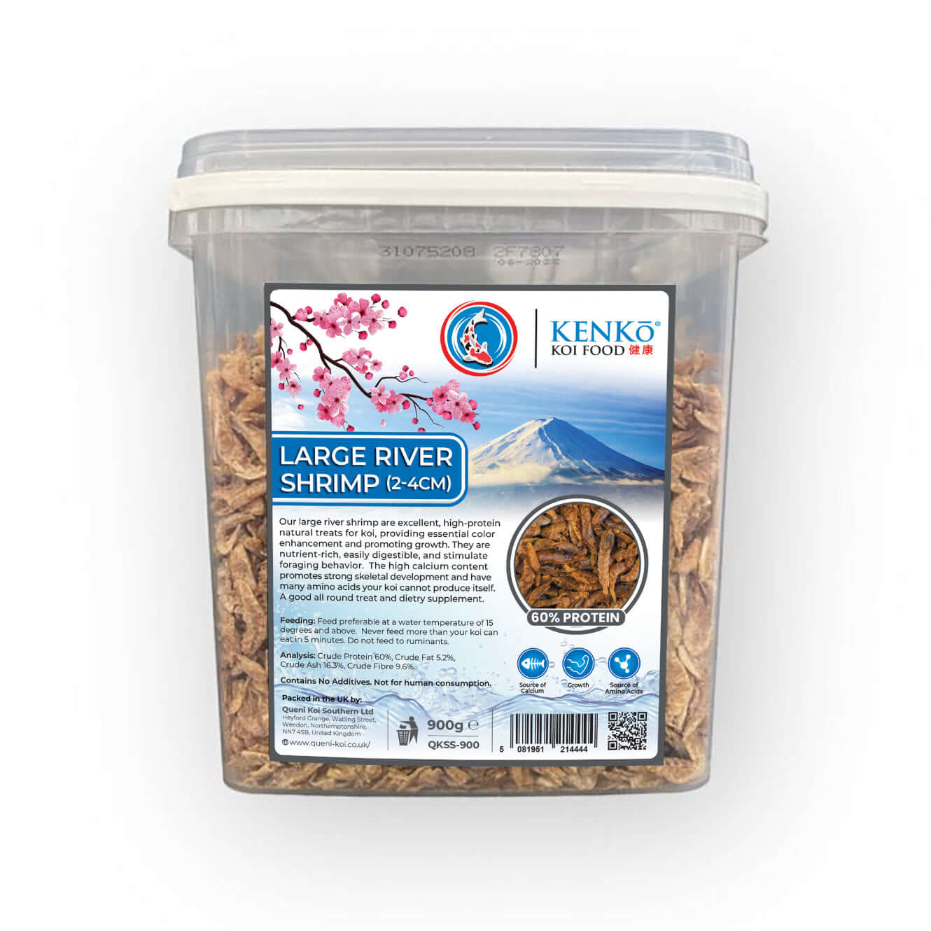 High-protein Kenko Large River Shrimp promoting koi growth Kenko Dried Large River Shrim