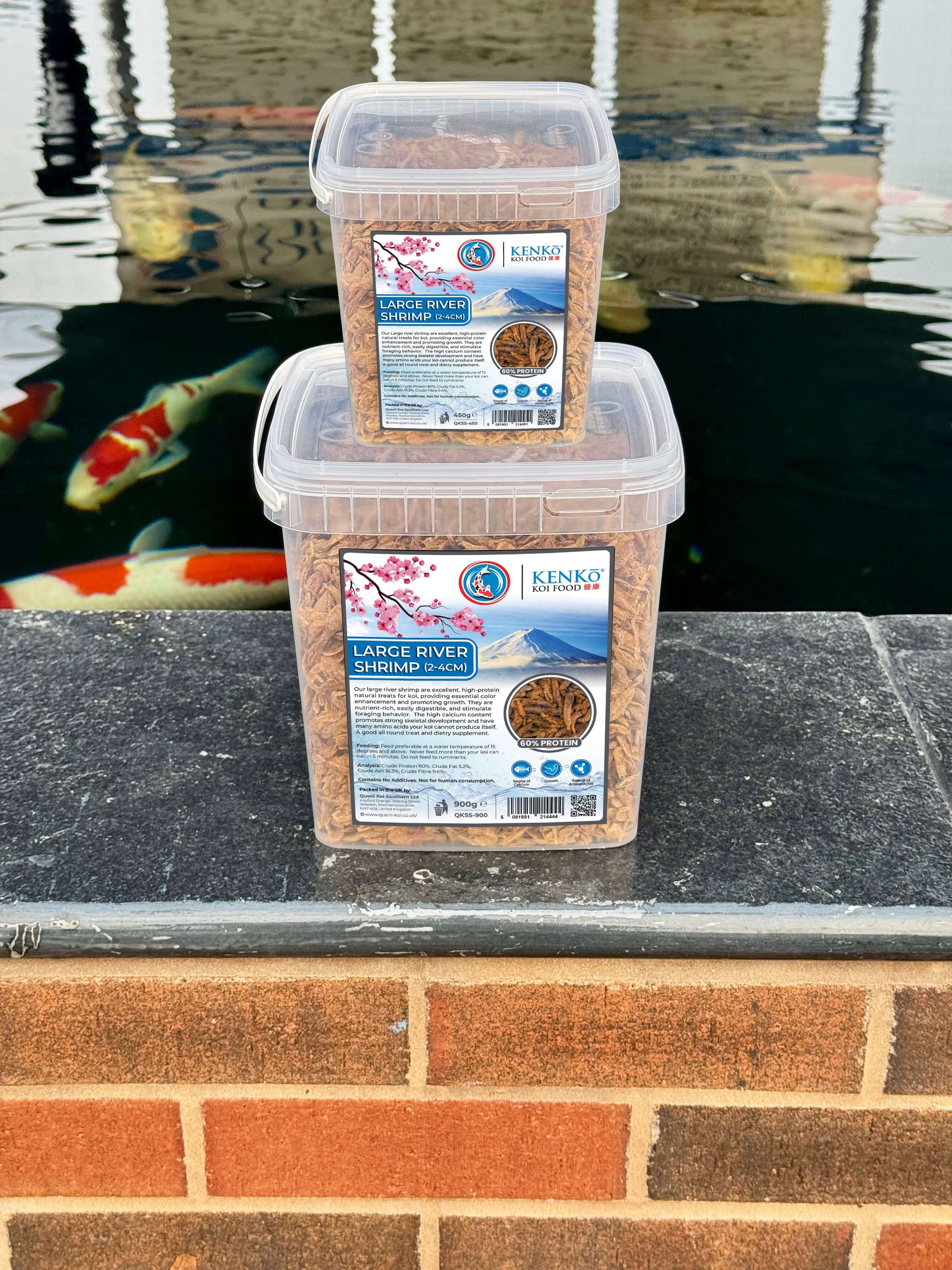 Kenko Large River Shrimp Koi Treats 450g pack Kenko Dried Large River Shrim