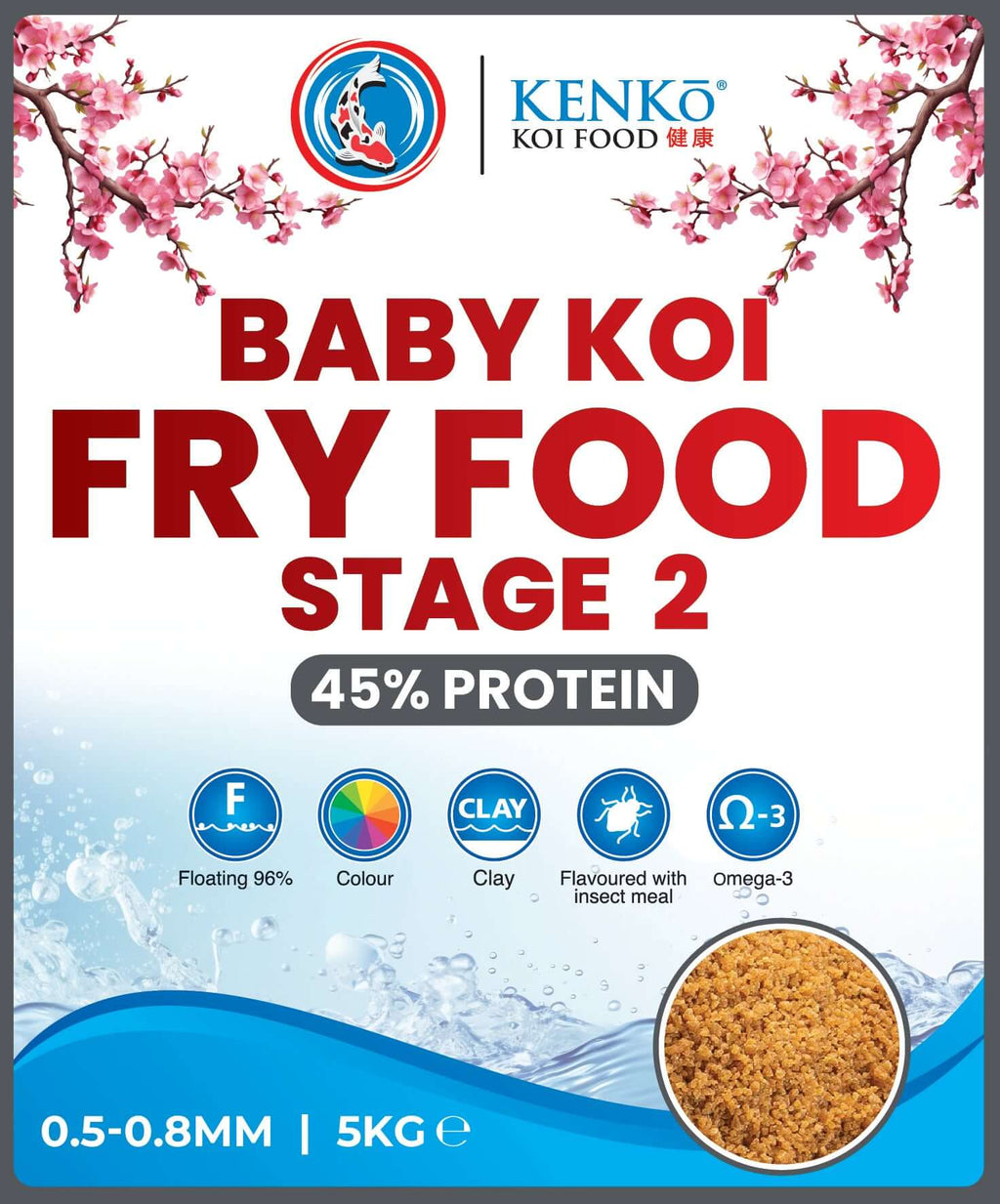 Kenko Baby Koi Fry Food Stage 2 enhances natural colour