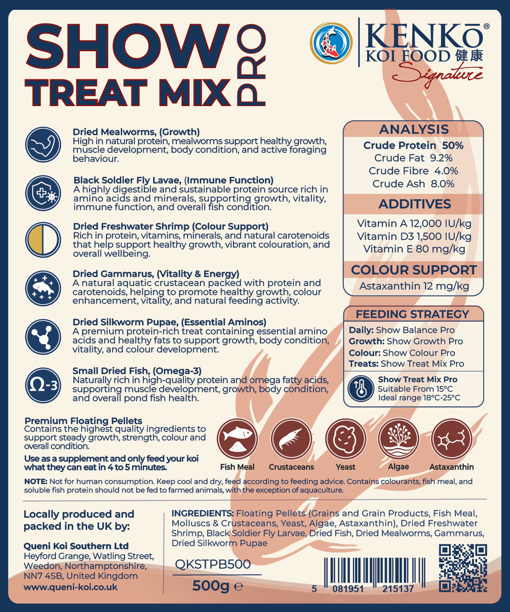Kenko Show Treat Mix Pro, 7 in 1 Professional Koi Food Mix