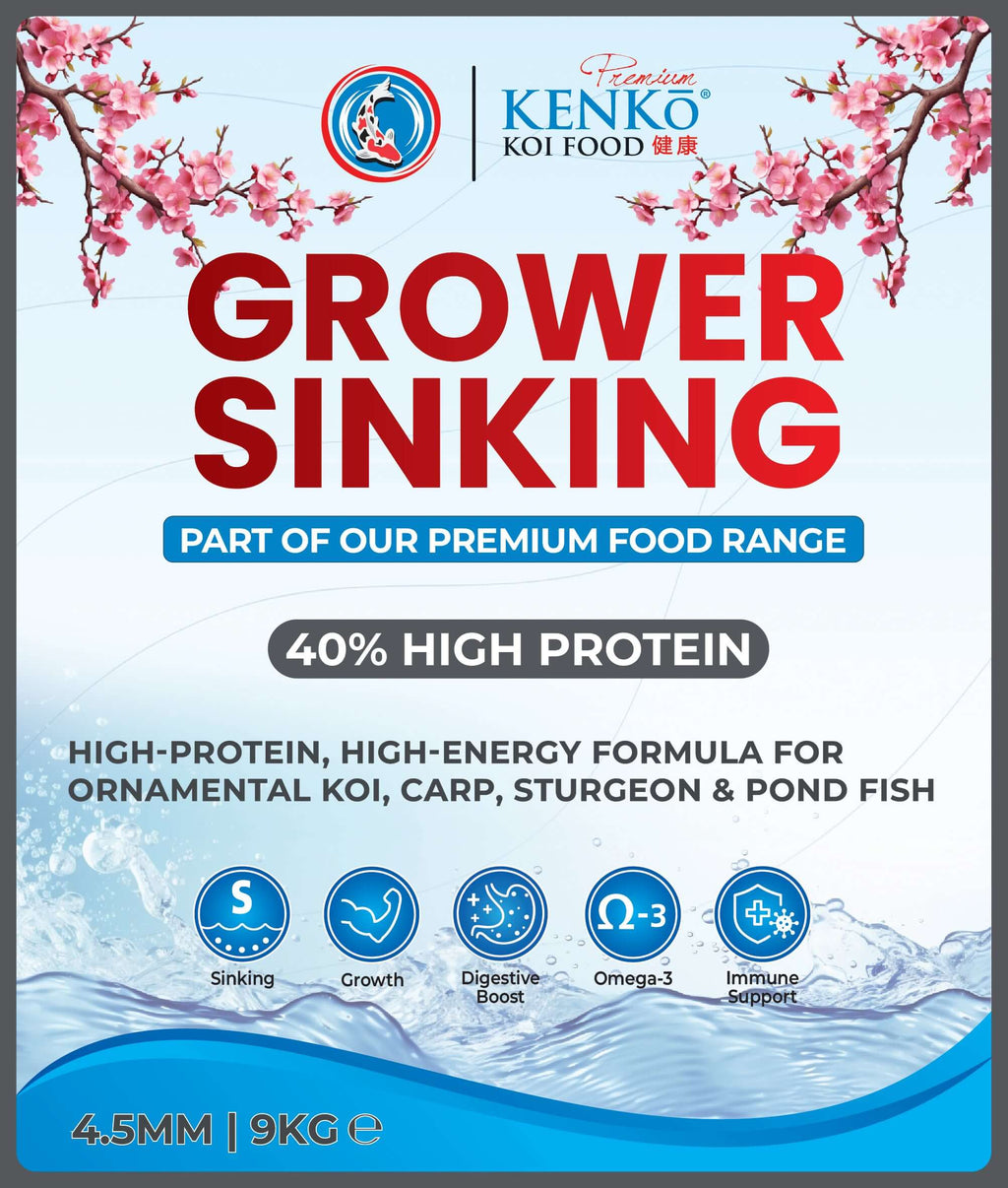 Kenko Grower Sinking Premium Koi Food 2kg, 5.5kg, 9kg