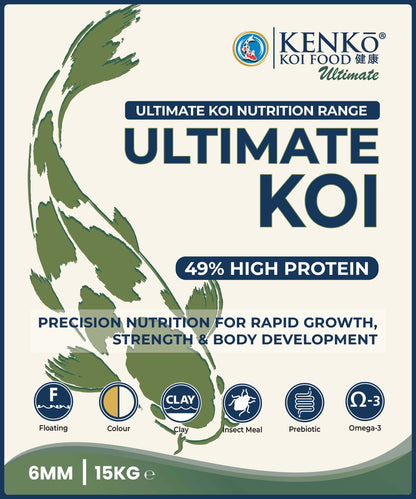 Kenko Ultimate Koi Premium Food 3mm or 6mm 1kg, 3kg, 5kg, 15kg