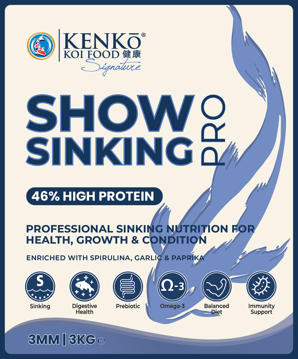Kenko Signature Show Sinking Professional Koi Food For Balanced Daily Feed
