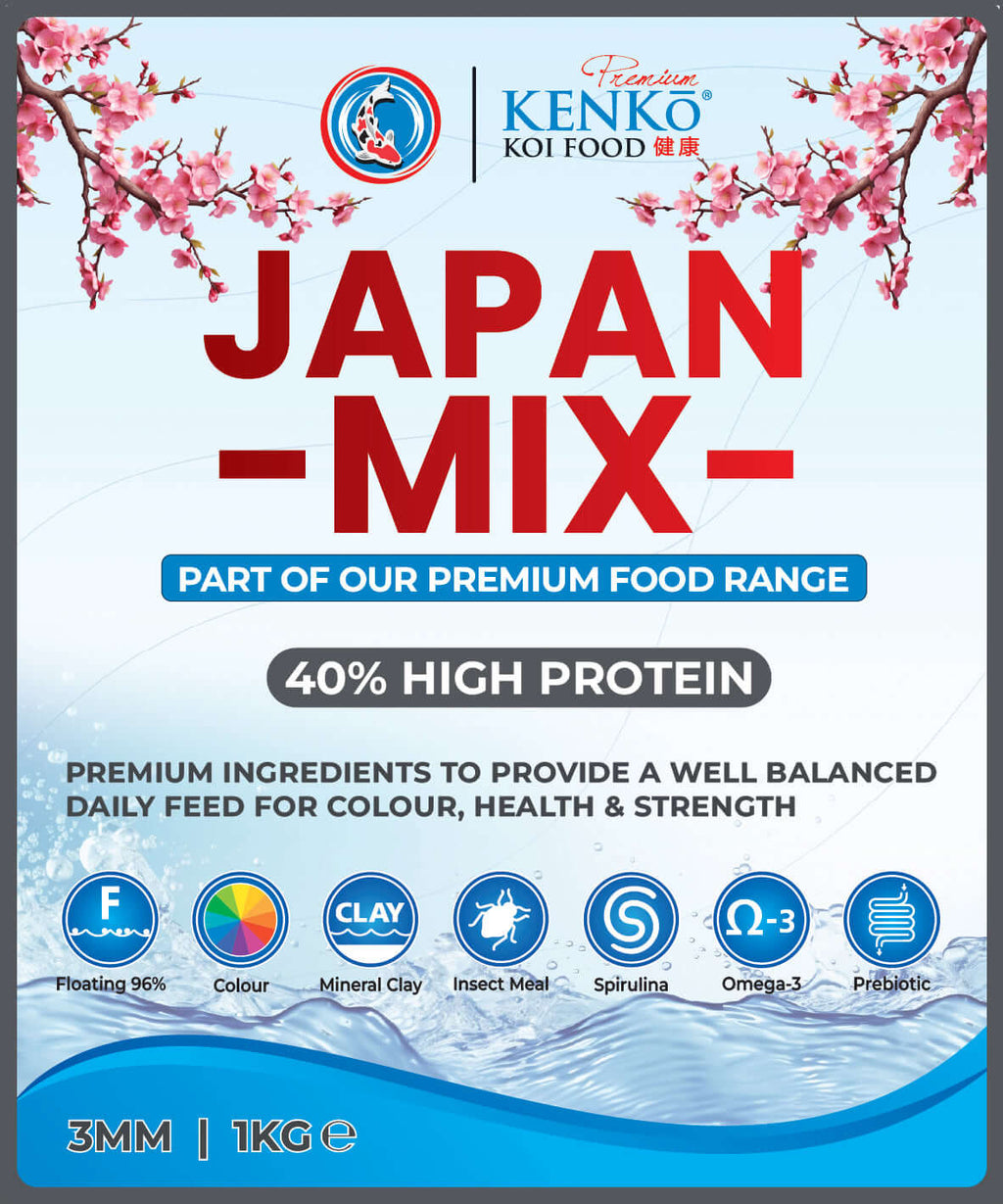 Kenko Japan Mix Premium Complete Koi Food 3mm/6mm 1kg, 3kg, 5kg, 15kg