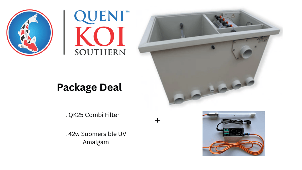 Gravity fed QK25 combi filter for koi pond systems