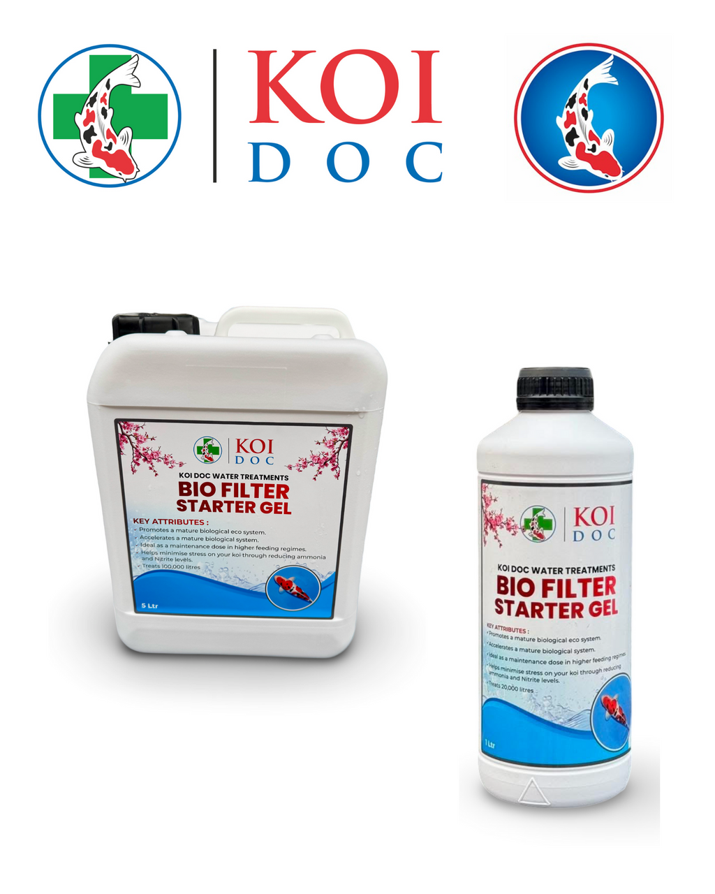 Koi Doc Bio Filter Starter Gel 1 Litre and 5 Litre