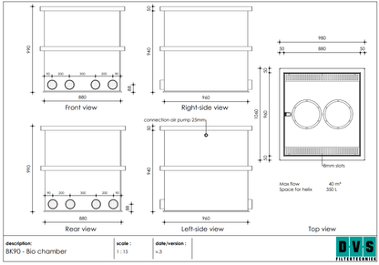 QK450 Bio Chamber for Koi Pond Filtration