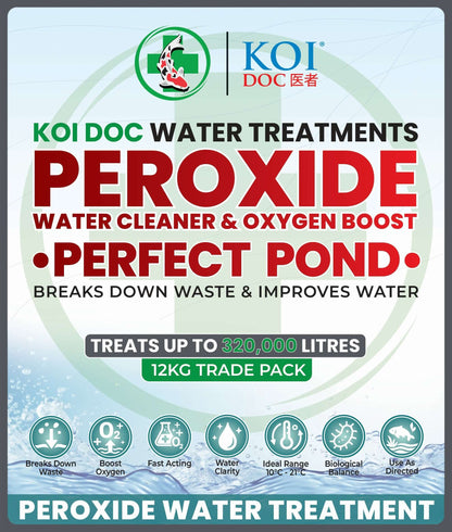 Koi Doc Peroxide Oxygen Booster, Pond Cleaner, Essential Pond Treatment