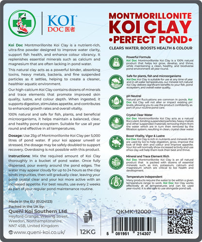 Koi Doc Koi Clay Water Treatment Mineral-Rich Powder for Vibrant Koi Color
