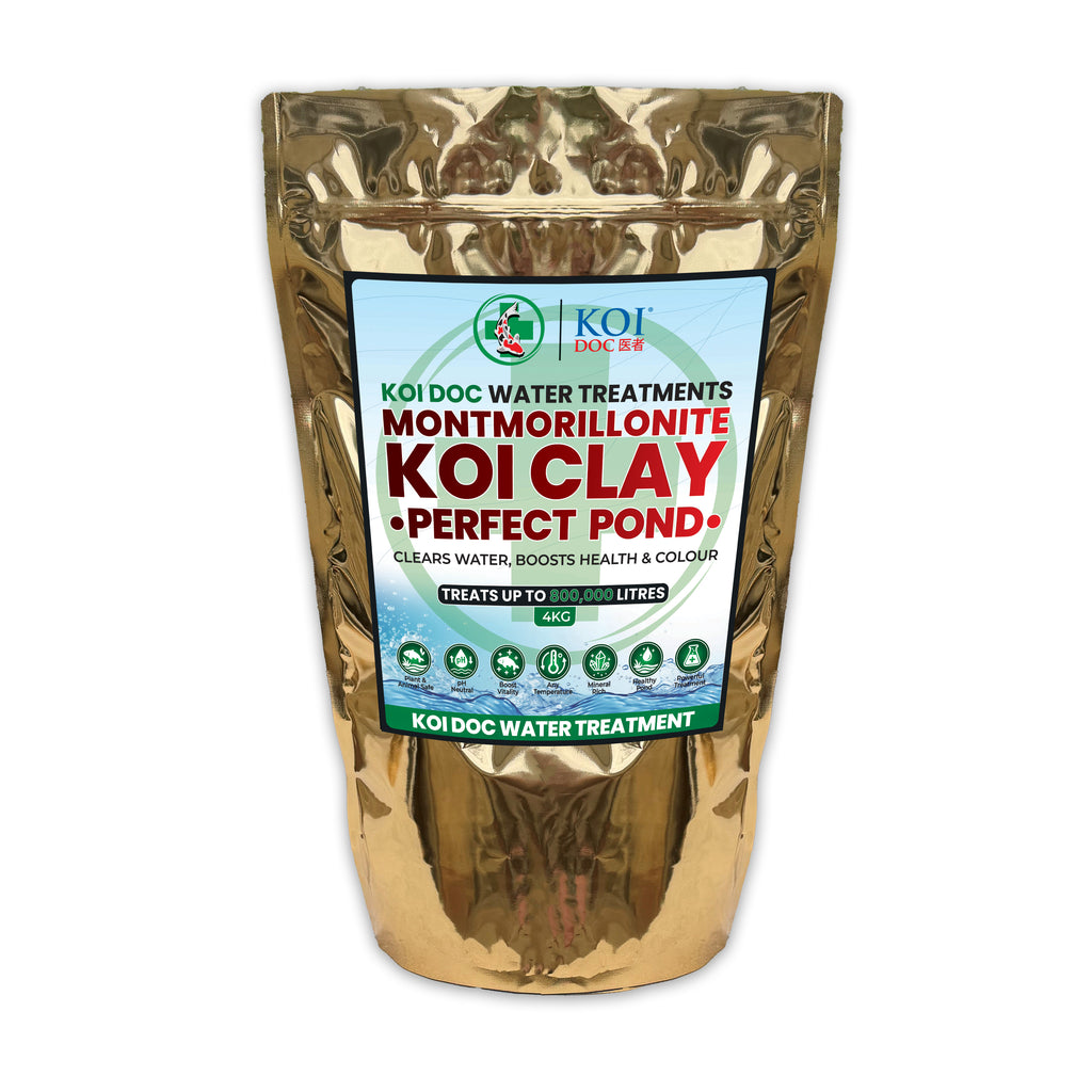 Koi Doc Koi Clay Water Treatment bag, Montmorillonite for clear pond water, boosts koi health and vitality.