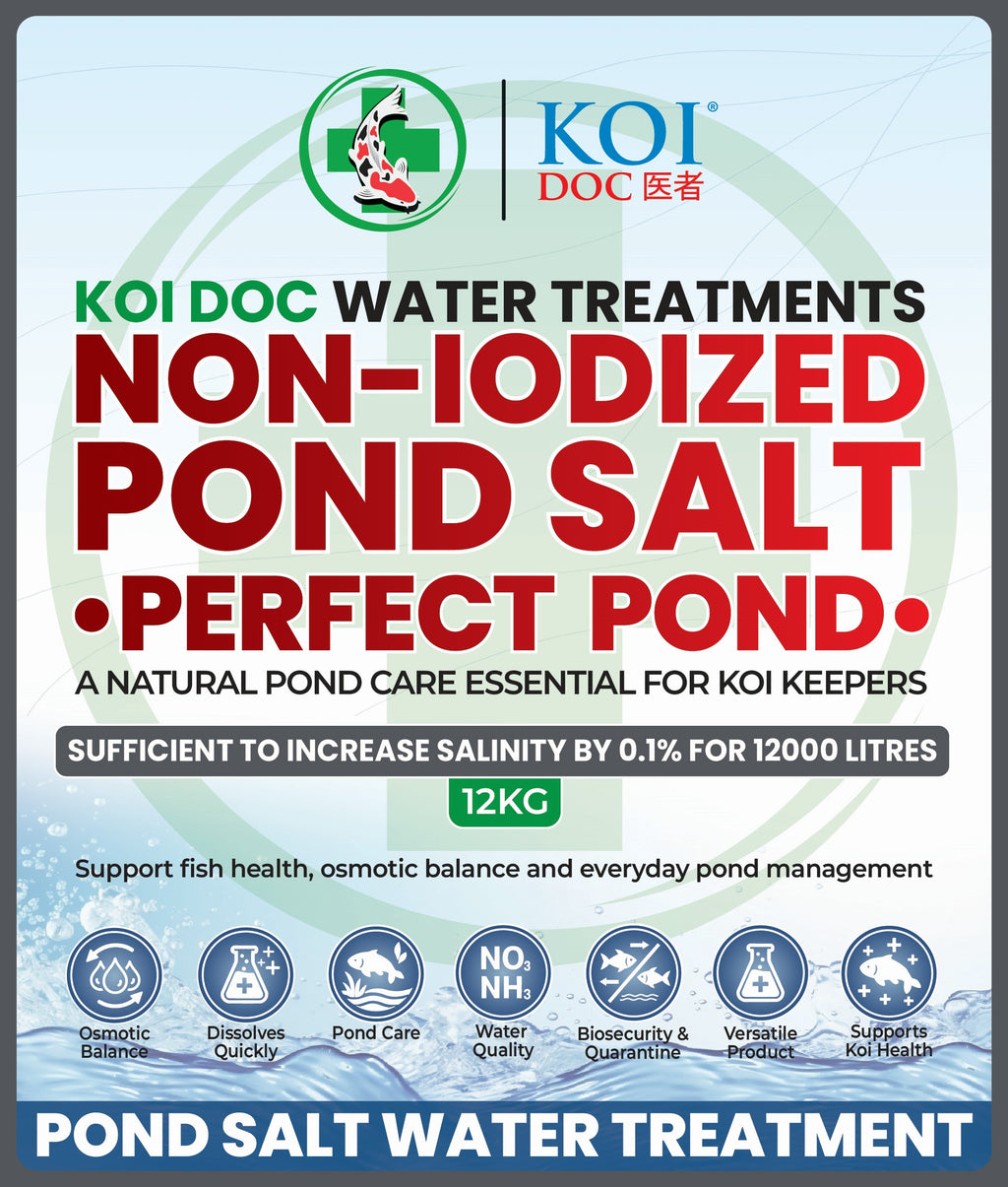 Koi Doc Non-Iodized Pond Salt, Essential Natural Pond and Koi Treatment