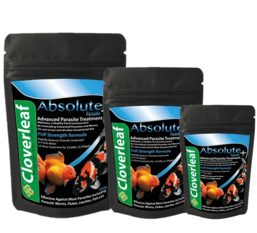 Cloverleaf Absolute Parasite+ 250g, 500g, 1kg – Advanced pond parasite treatment for koi and ornamental fish