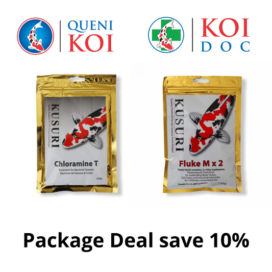 Kusuri Chloramine T 250g and Fluke M 130g