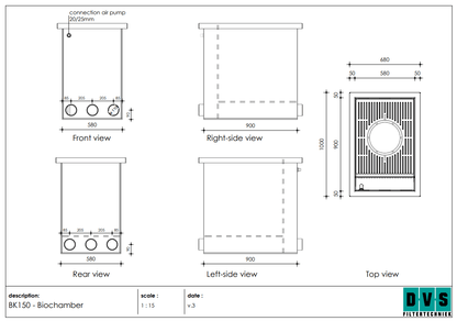 QK150 EX Bio Chamber for Koi Pond Filtration