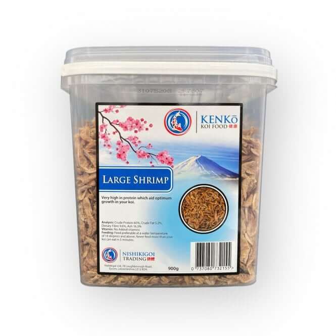Kenko Dried Large River Shrimp Tasty Koi Treats, Helps With Growth & Bones 450g, 900g